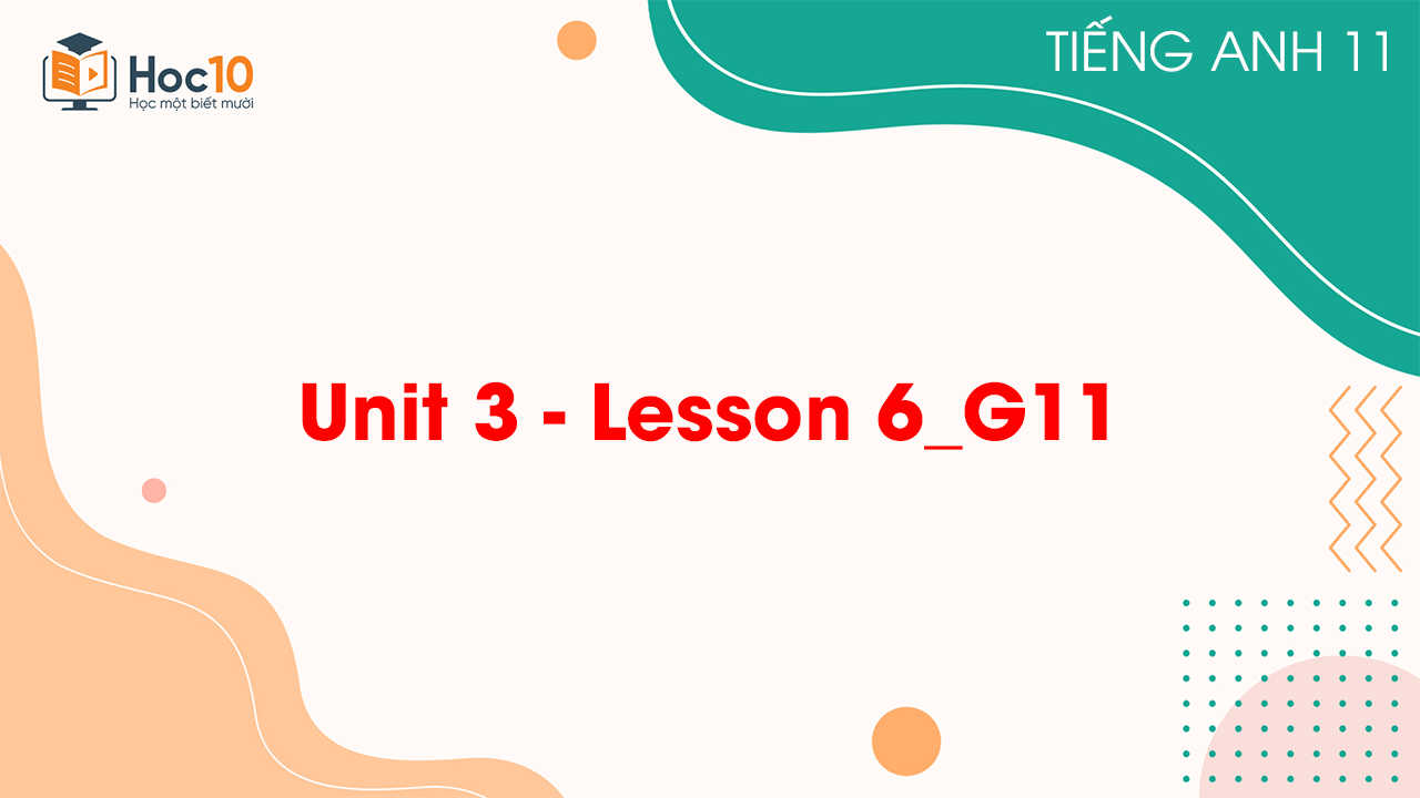 Unit 3 - Lesson 6G11